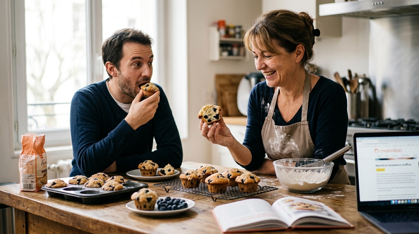 Ces muffins aux myrtilles Marmiton font l'unanimité grâce à un geste que tout le monde fait mal