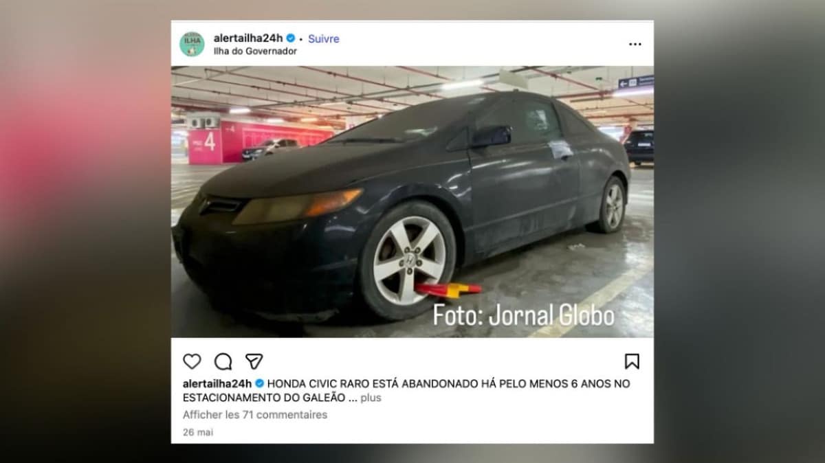 Cette Honda Civic abandonnée 6 ans à l'aéroport de Rio doit 30 000 euros… et personne ne la réclame