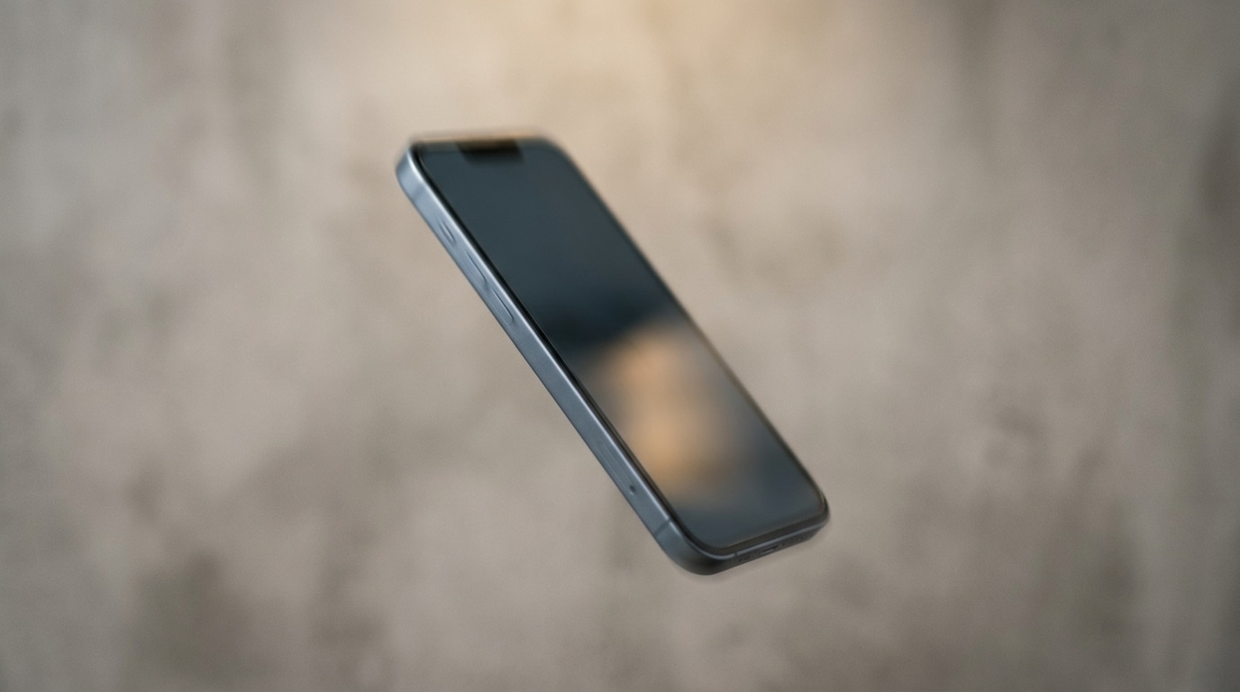 Smartphone capturé en pleine chute lors d'un test