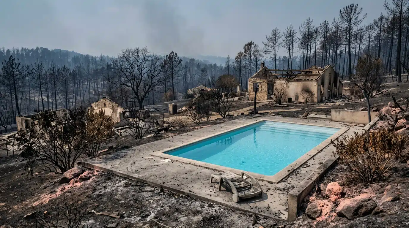 Cette piscine bleue intacte après les incendies en Gironde relance une théorie à 1,8 million de vues