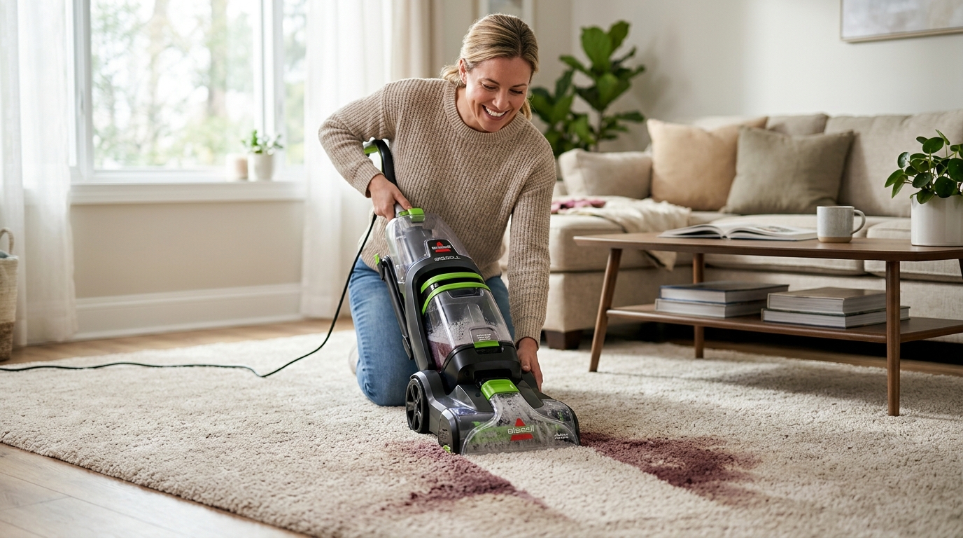 Cette shampouineuse BISSELL fait fuir même les taches les plus tenaces (et elle est à -10%)