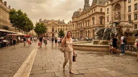 Chaleur lourde sous ciel couvert dans une ville française
