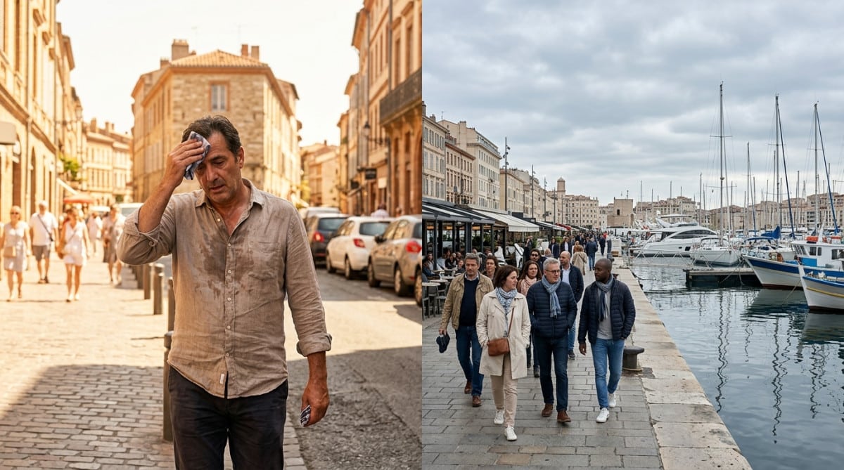 Contraste météo entre Toulouse ensoleillée et Marseille nuageuse