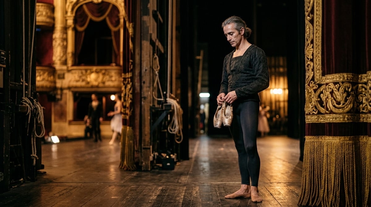 Danseur de l'Opéra de Paris en coulisses avant la retraite