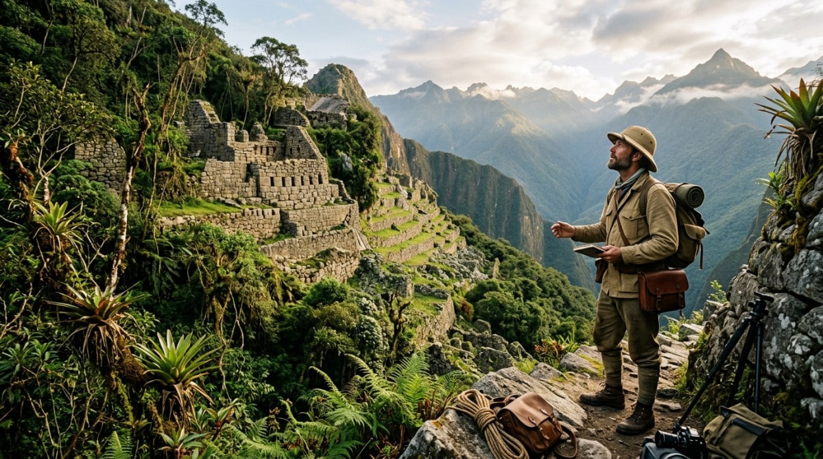 Découverte du Machu Picchu par un archéologue dans la jungle
