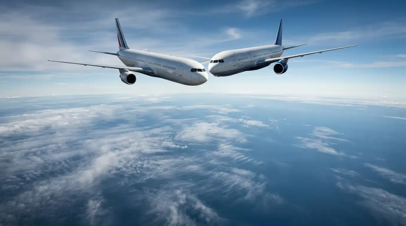 Deux avions se retrouvent nez à nez à 11 000 mètres au-dessus de l'Atlantique, 472 personnes à bord
