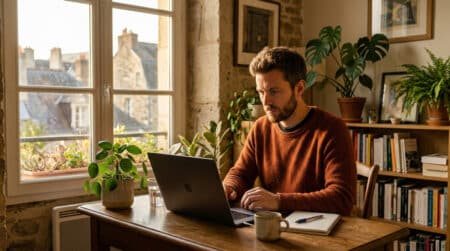 Développeur freelance travaillant depuis son appartement à Nantes