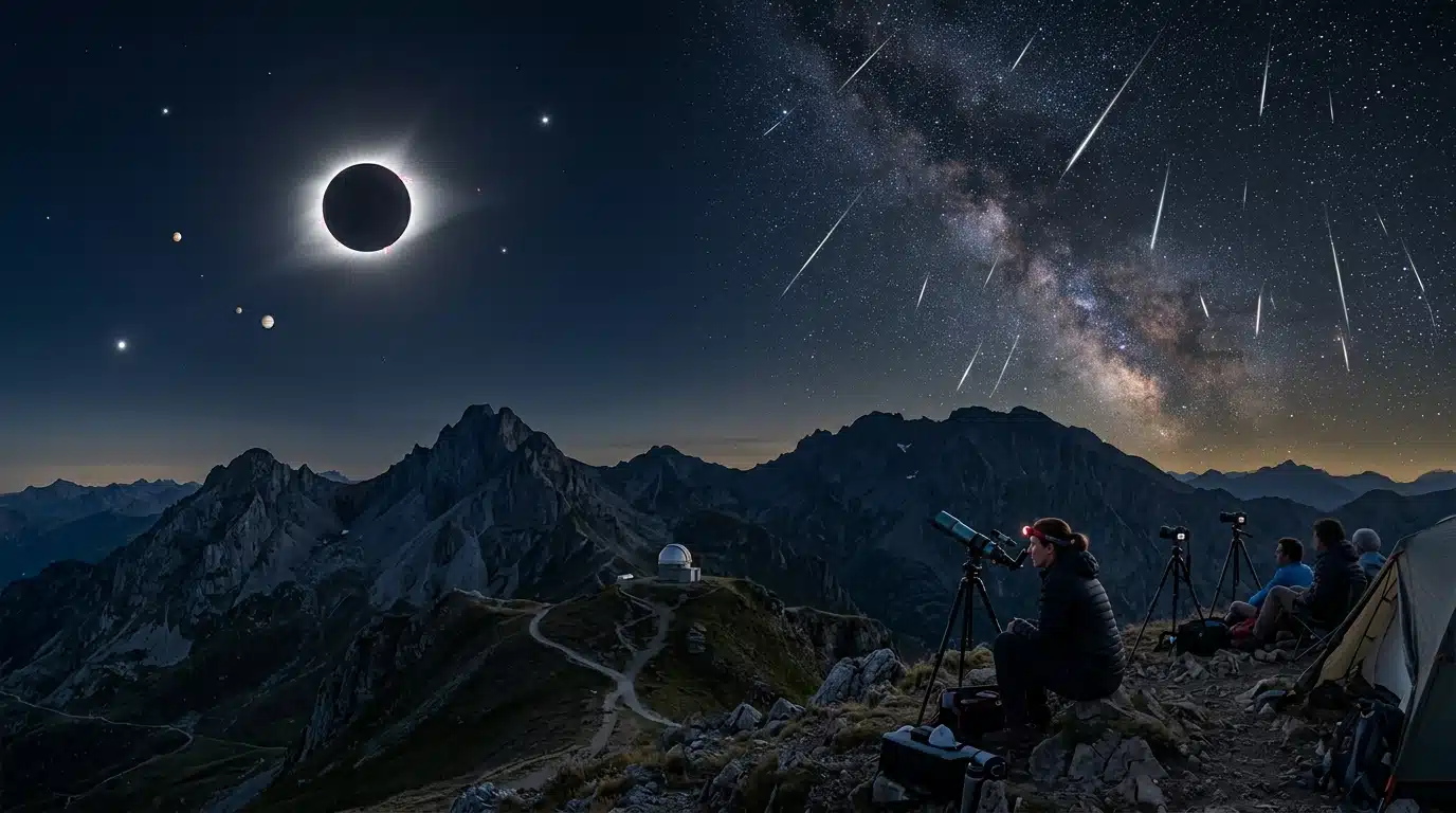 Éclipse le jour, étoiles filantes la nuit : la fenêtre unique à cocher les 12 et 13 août 2026