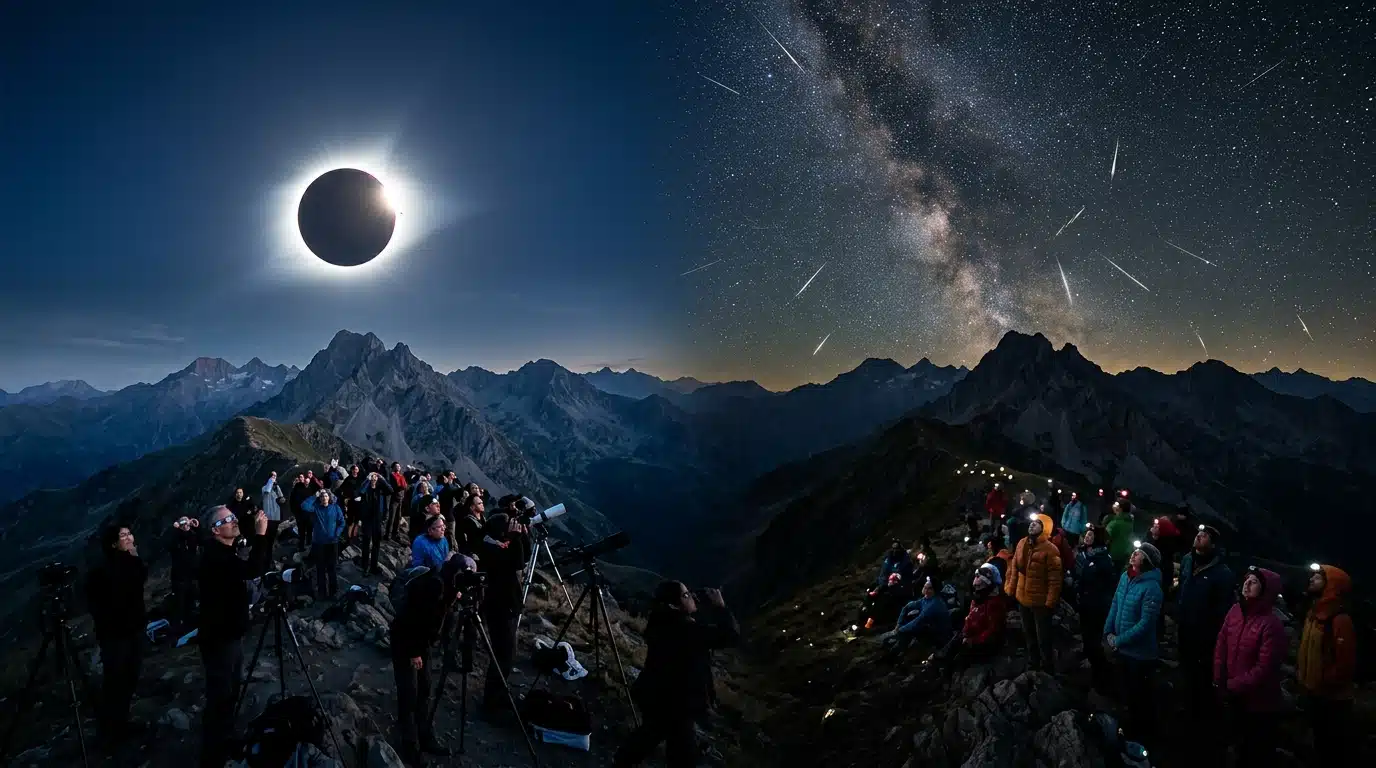 Éclipse le jour, étoiles filantes la nuit : la fenêtre unique à cocher les 12 et 13 août 2026