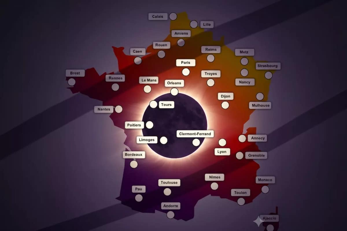 Éclipse solaire du 12 août : la carte des horaires ville par ville qui va faire lever les yeux à toute la France