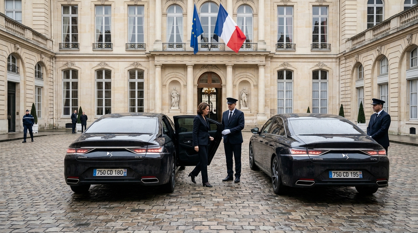 Contraste entre avantages conservés et retirés : voitures de fonction ministérielles françaises