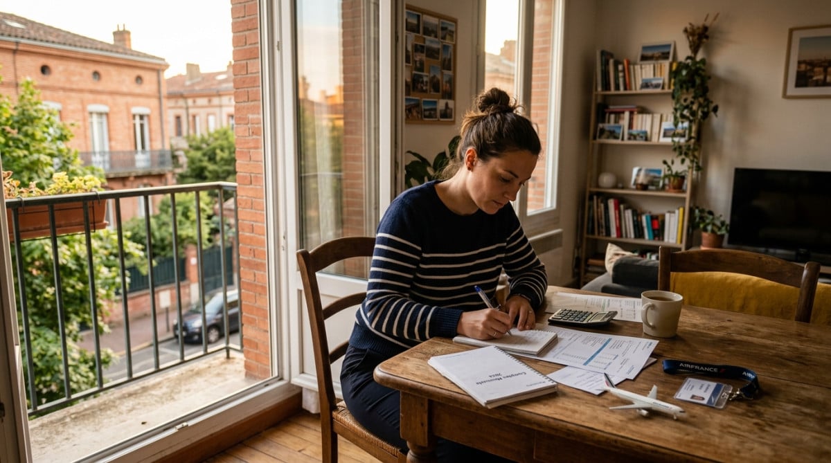 Editorial press photograph illustrating: Dans les comptes de Sandra, hôtesse de l'air à Toulouse à 2