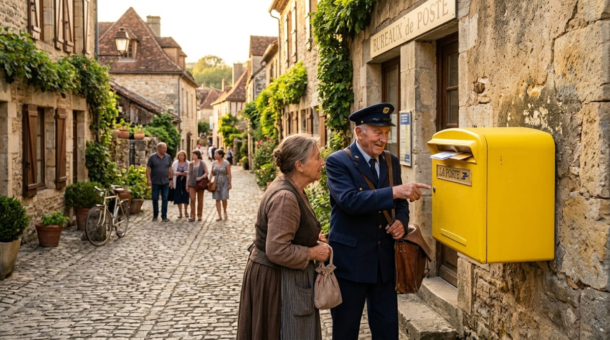 Editorial press photograph illustrating: Pourquoi les boîtes aux lettres françaises sont jaunes : la