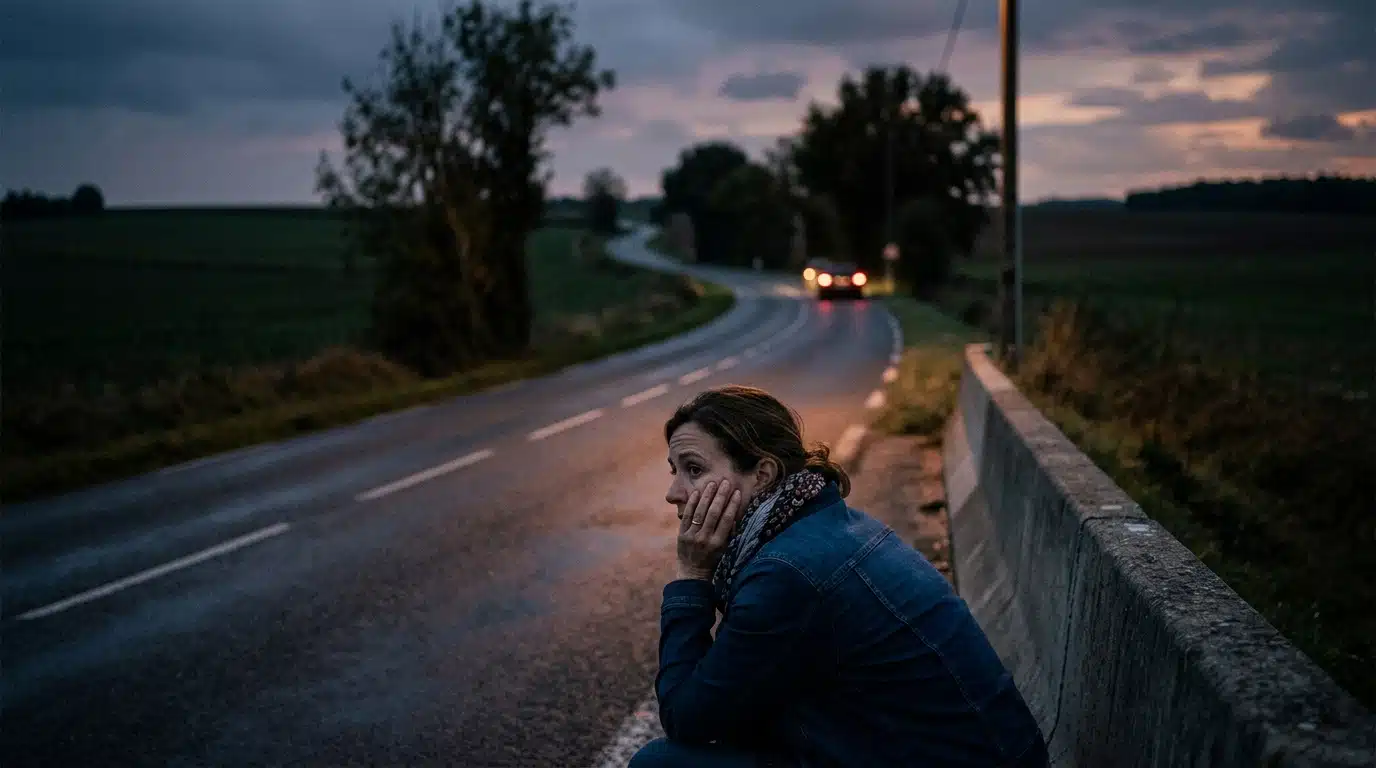 Elle refuse qu'il conduise ivre : il la gifle, l'abandonne sur la route et meurt seul au volant quelques minutes après