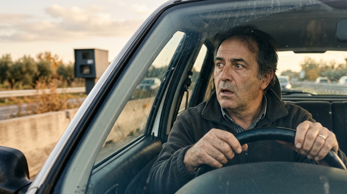 Automobiliste surpris en voyant un radar routier