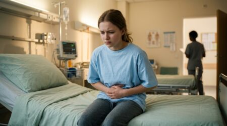 Adolescente aux urgences avant un accouchement inattendu