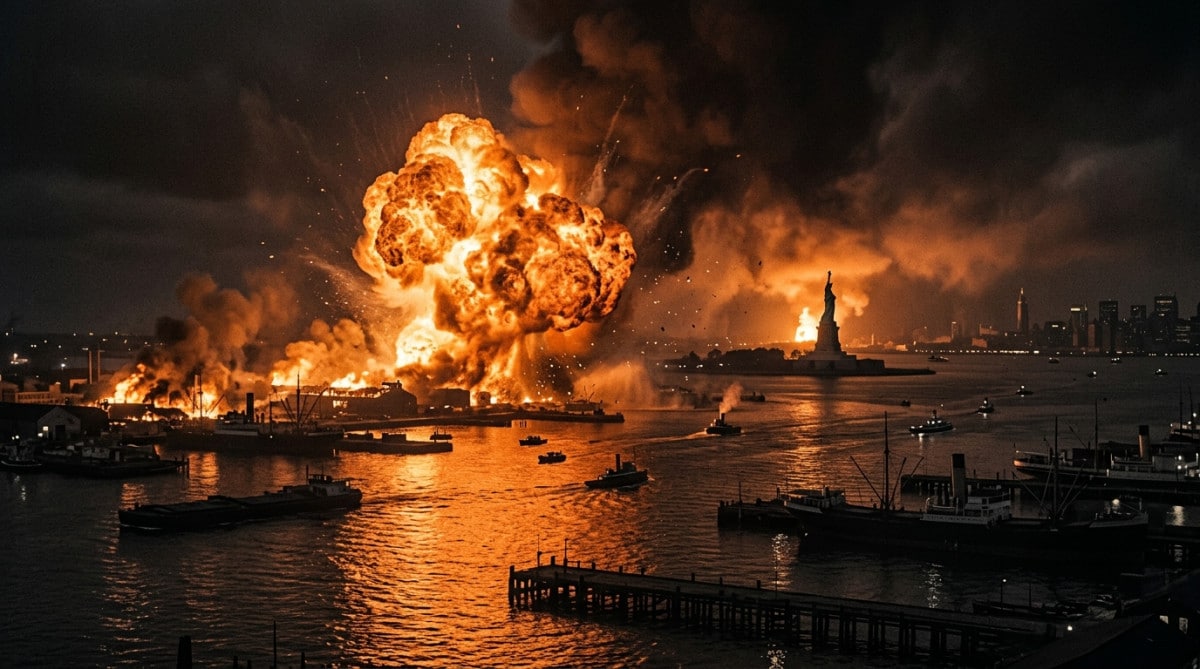 Explosion du dépôt de munitions de Black Tom en 1916