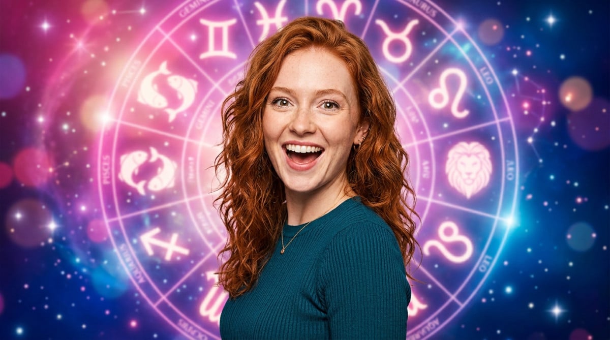 Femme rayonnante entourée d'étoiles dorées dans une ambiance mystique pour l'horoscope du 9 juillet 2026