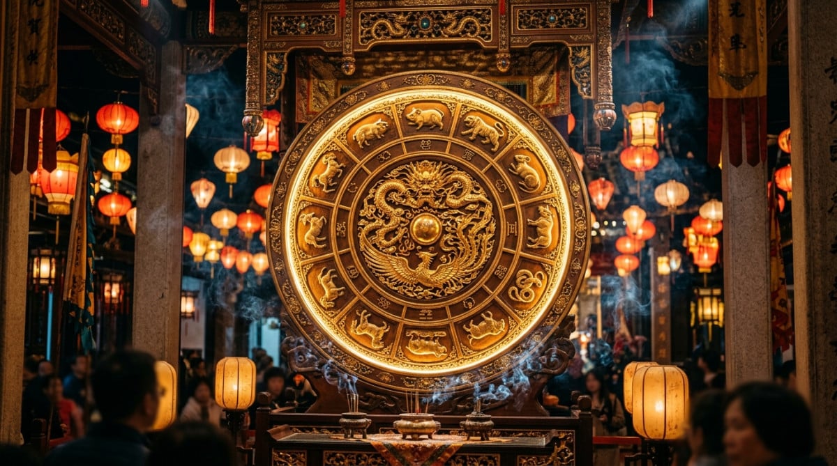Femme souriante entourée d'une lumière dorée symbolisant l'énergie du Bois en astrologie chinoise