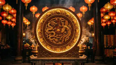 Femme souriante sous un ciel étoilé symbolisant l'horoscope chinois du 14 juillet 2026