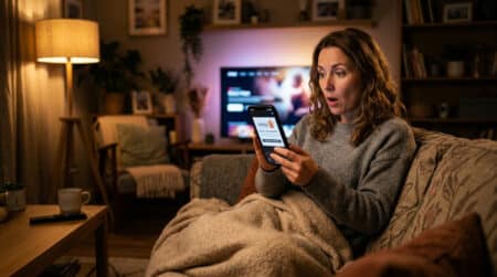 Femme surprise par le prix de son abonnement streaming