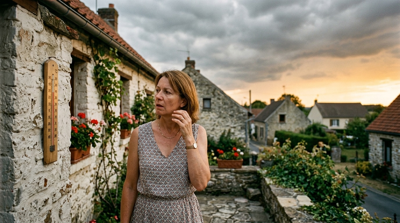 Thermomètre qui grimpe dans une ville du nord de la France