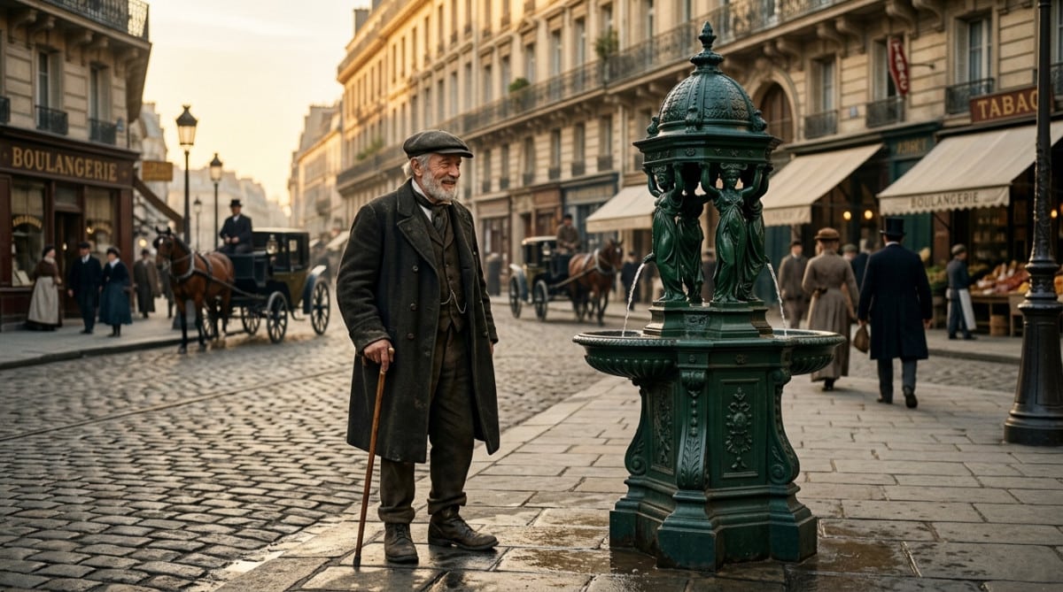 Fontaine Wallace historique installée à Paris en 1872