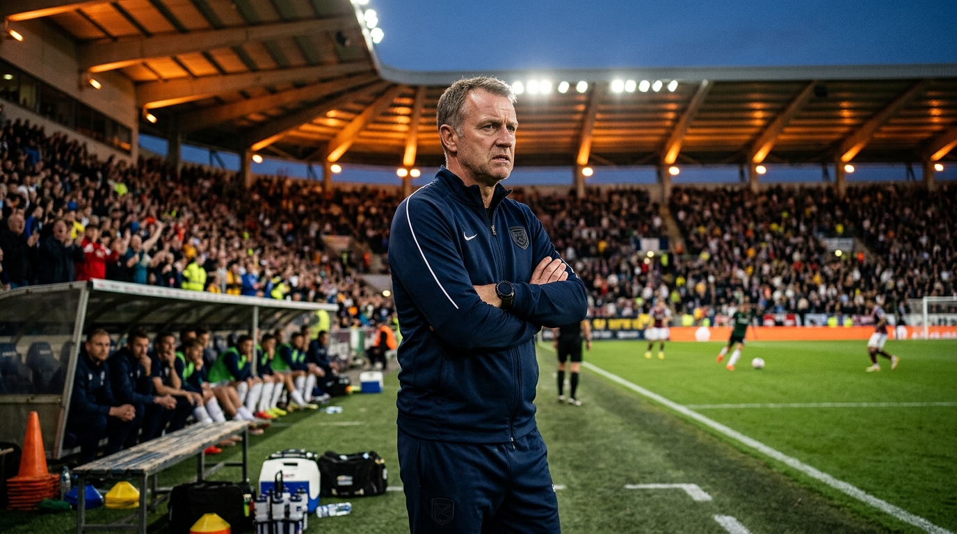 Entraîneur des Bleus contrarié en bord de terrain