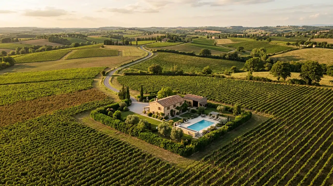 Maison et piscine construites illégalement sur un terrain agricole
