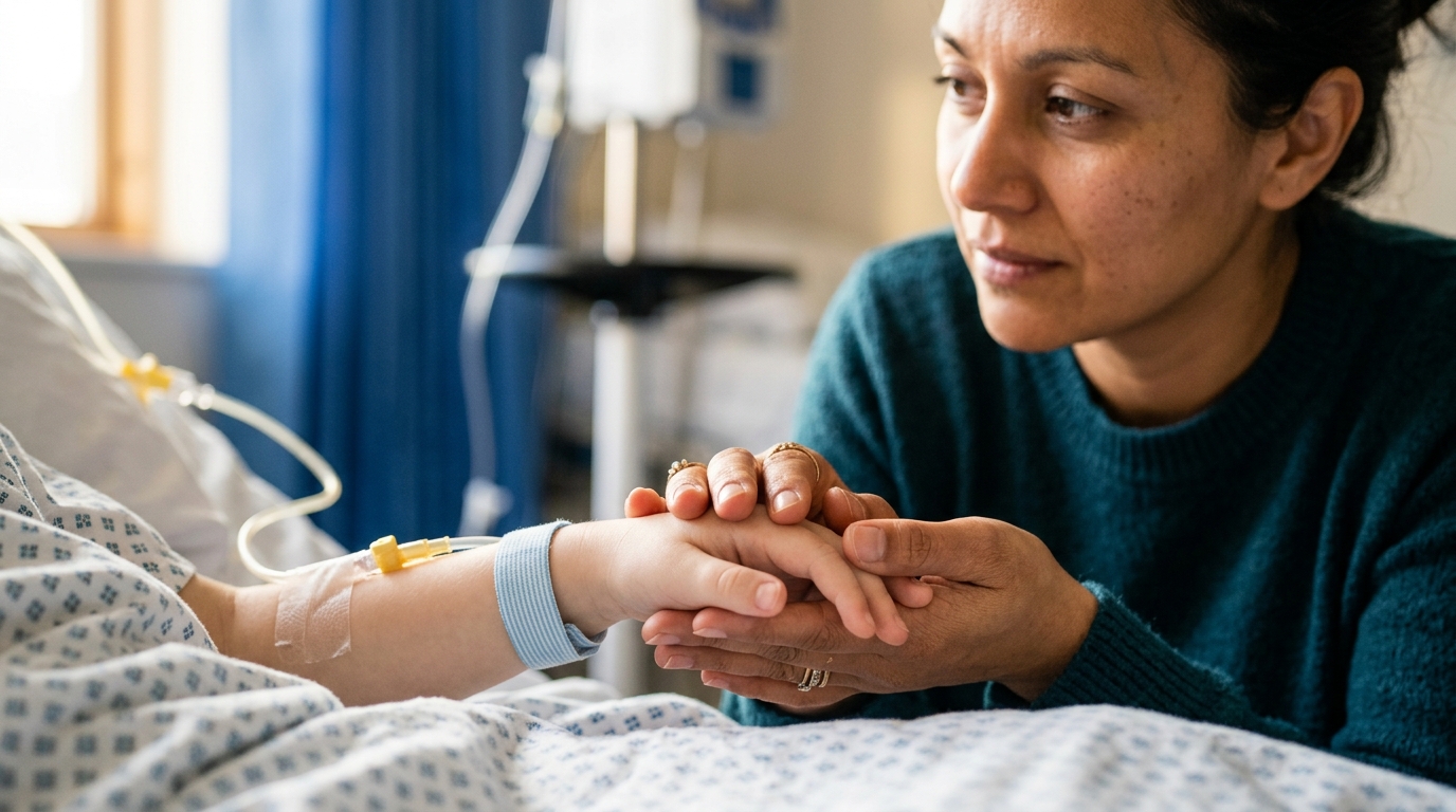 Mains d'une mère tenant la main de son enfant