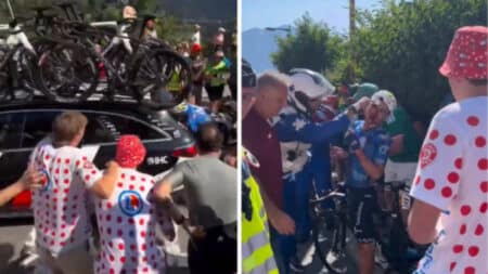 Il percute la voiture de Pogacar dans l'Alpe d'Huez : ce coureur de la Movistar contraint à l'abandon