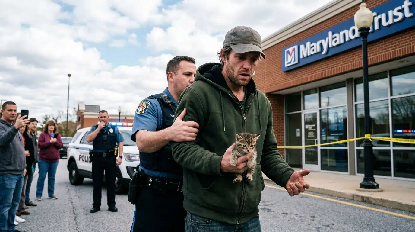 Il vole un chaton de 3 mois pour braquer une banque : le plan foireux d'un voleur dans le Maryland