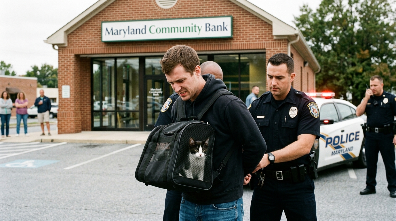Il vole un chaton de 3 mois pour braquer une banque : le plan foireux d'un voleur dans le Maryland