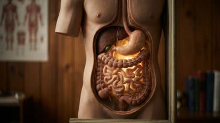 Illustration du système digestif et de ses contractions