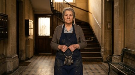 Gardienne d'immeuble âgée de 69 ans à Paris