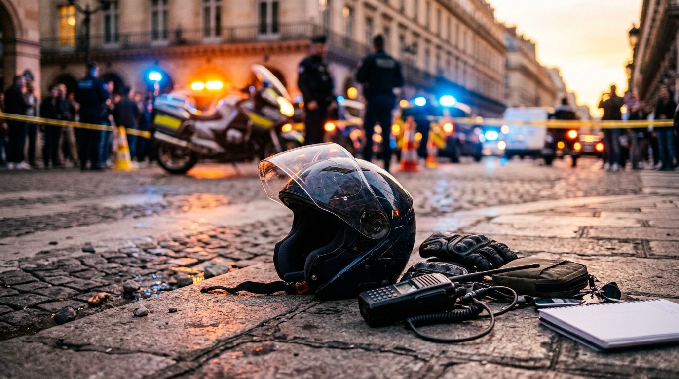 Équipement de police motorisée sur la chaussée