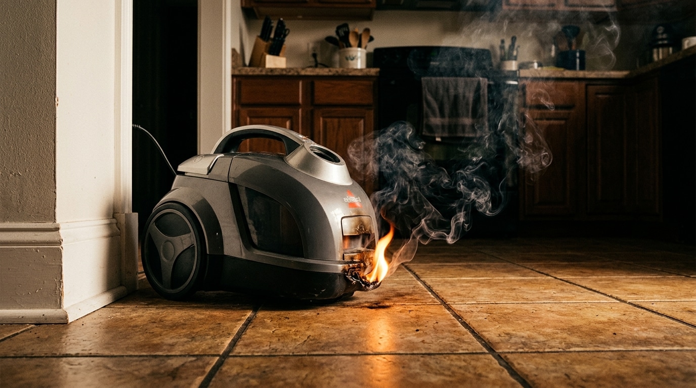 Risque d'incendie sur un appareil électroménager domestique