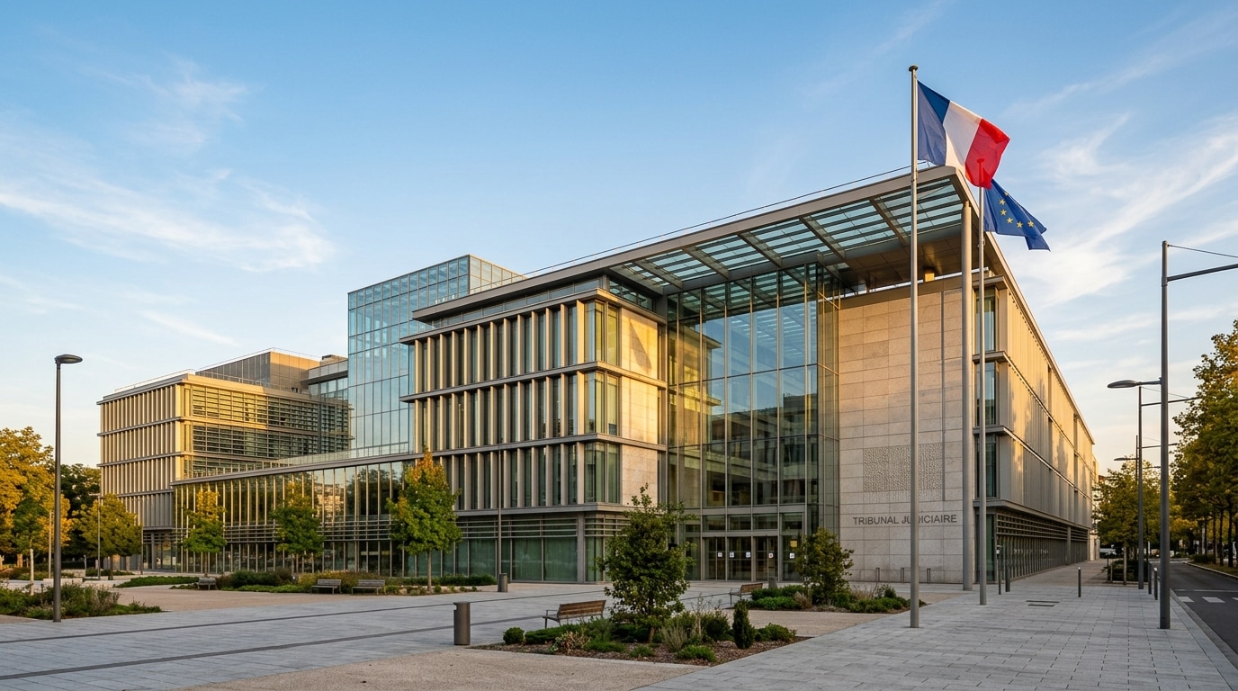 Bâtiment du tribunal judiciaire de Nanterre en extérieur