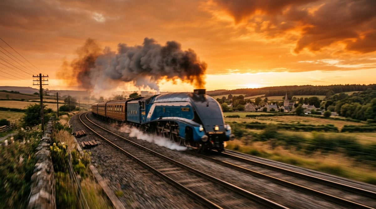 Locomotive à vapeur Mallard record de vitesse 1938