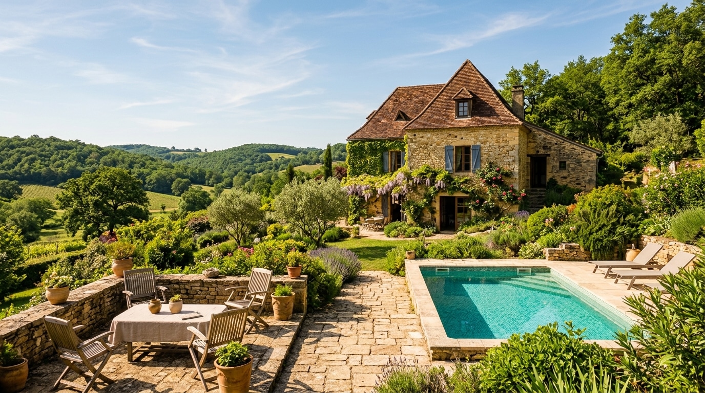 Maison d'hôtes avec piscine et terrasse en Dordogne