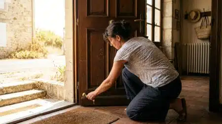 Ma porte d'entrée bien fermée à double tour : le geste au ras du sol qui a tout changé en pleine canicule