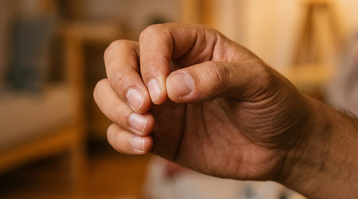 Main humaine montrant l'opposition du pouce aux doigts