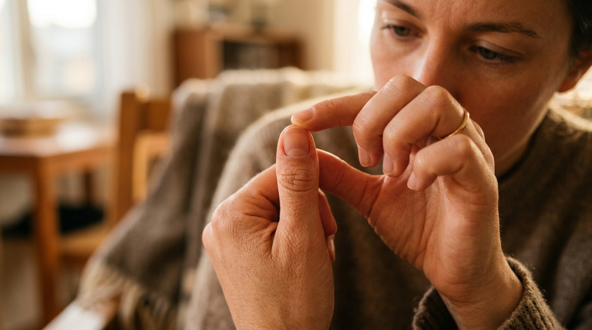 Main humaine observant la particularité anatomique du pouce