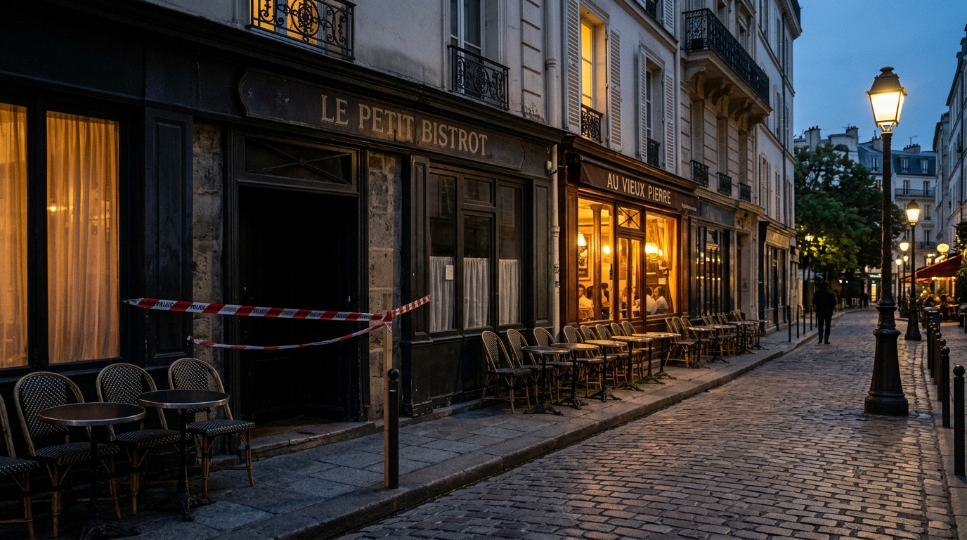 Restaurant parisien sous scellés après le meurtre d'Aymen
