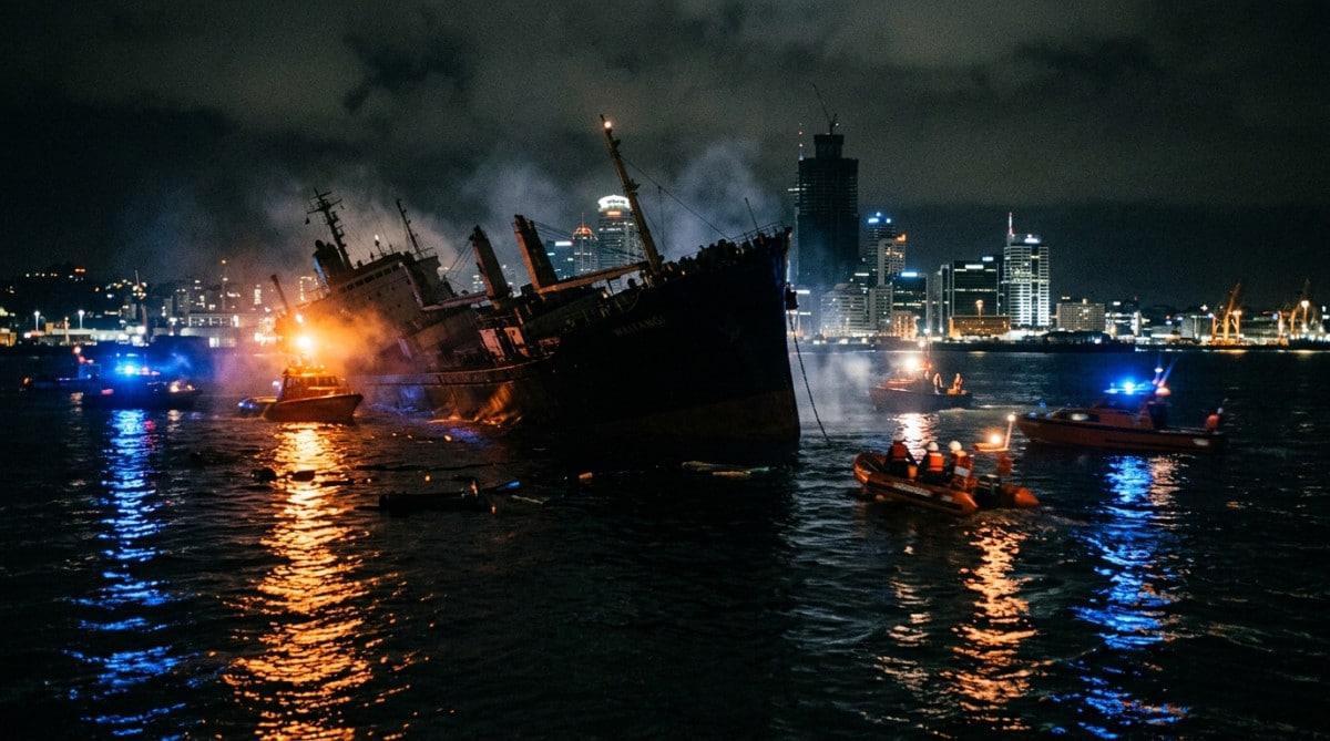 Naufrage du Rainbow Warrior dans le port d'Auckland en 1985