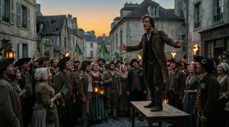 Orateur haranguant la foule à Paris en 1789