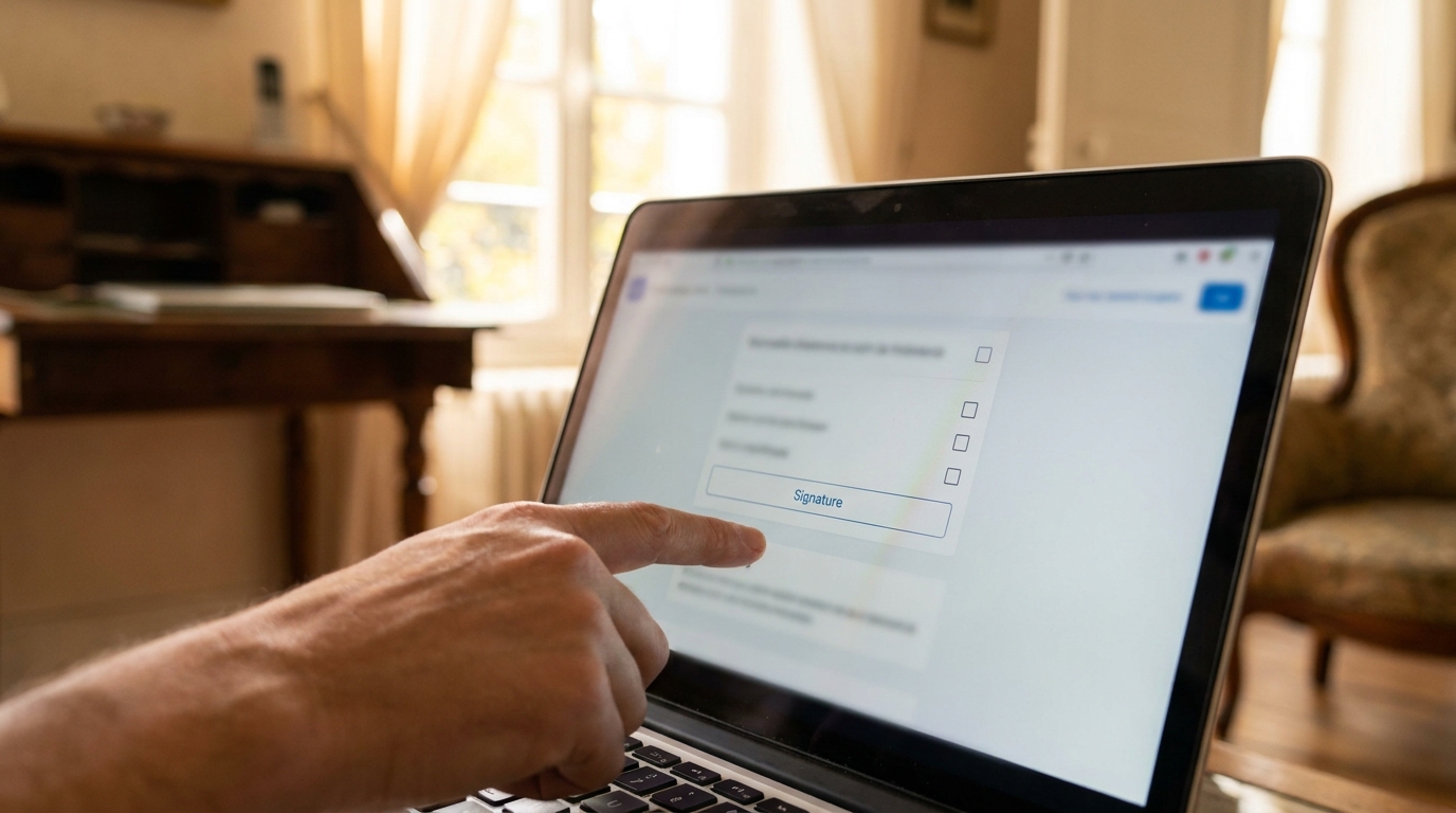 Écran d'ordinateur affichant une pétition en ligne