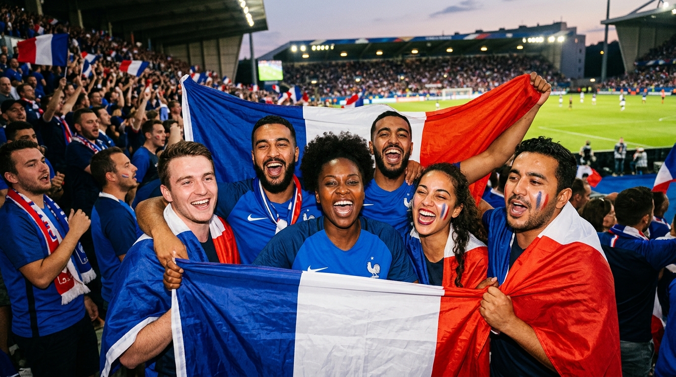 Supporters français unis derrière l'équipe de France