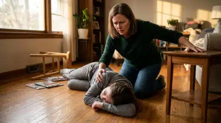 Personne portant secours lors d'une crise convulsive à domicile
