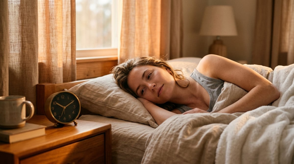 Personne se réveillant naturellement avant l'alarme au lever du jour